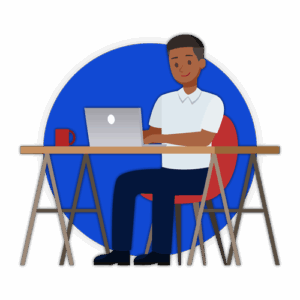 Report spilled-Person on computer